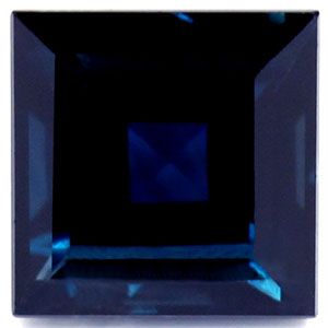 Szafir 1,35 ct, niebieski, szlif kwadratowy