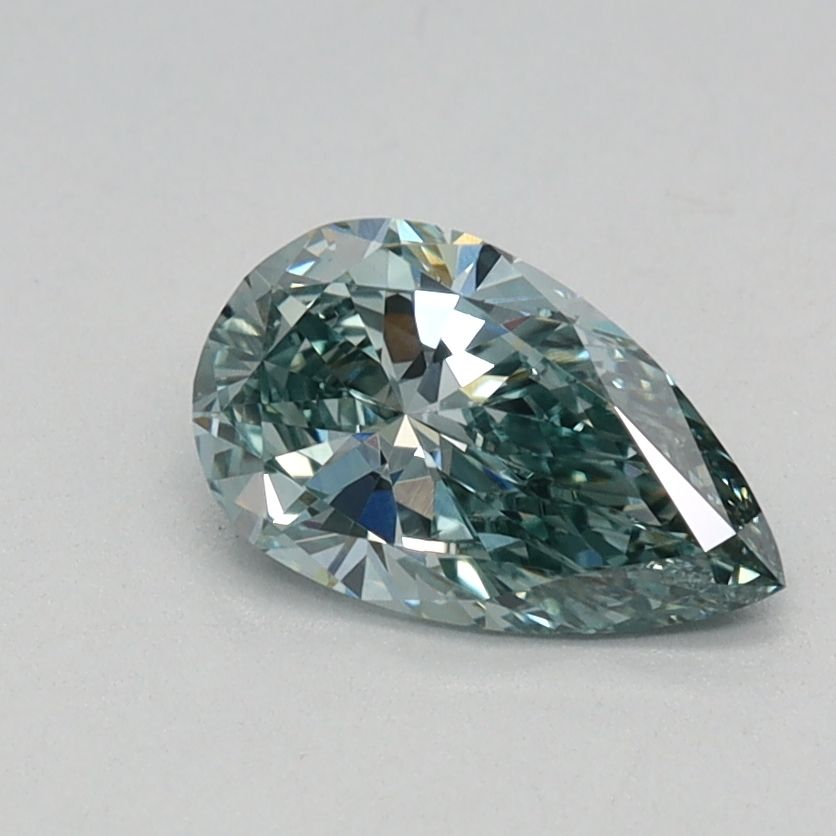 0.54 CT Fancy Vivid Green PEAR