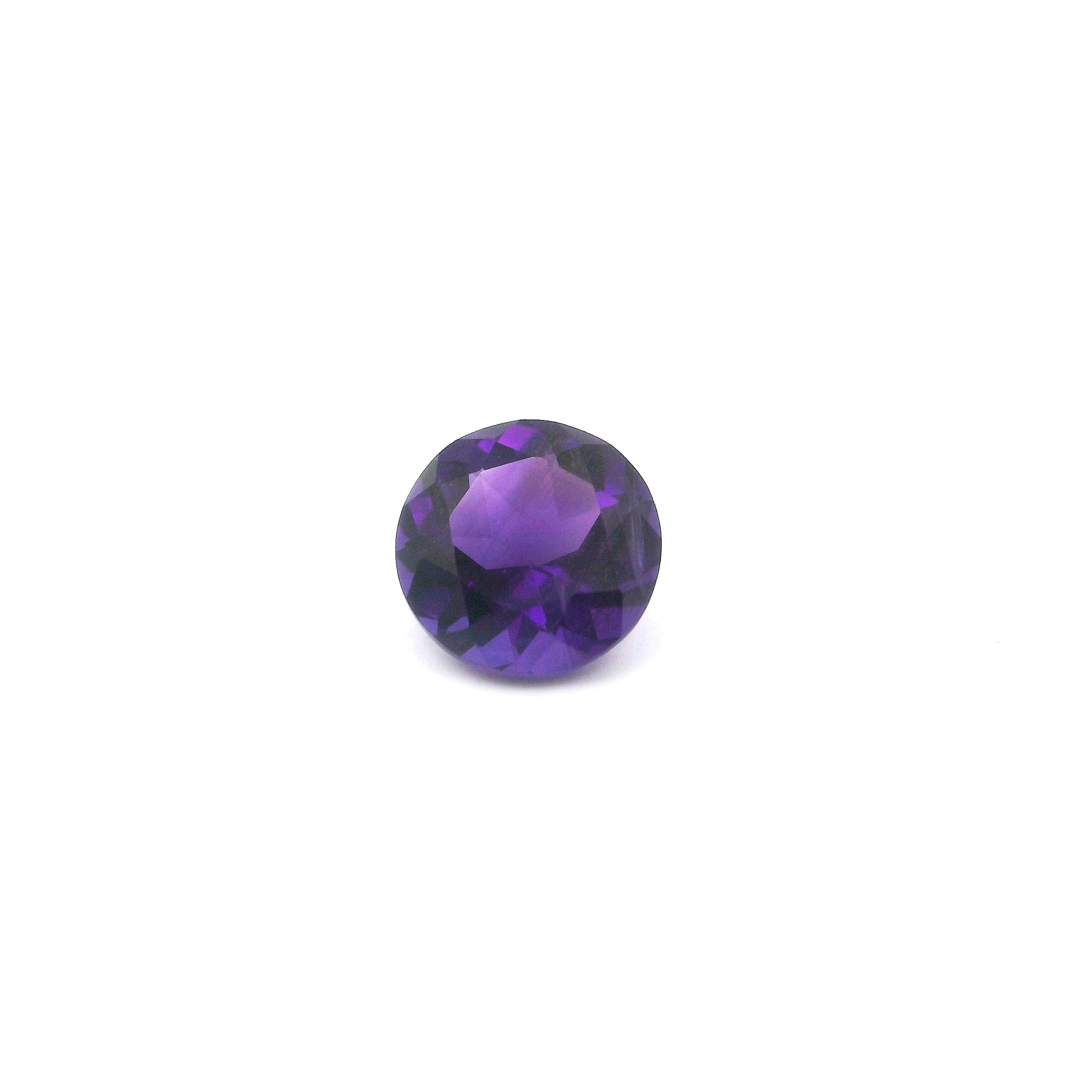 Ametyst 2,46 ct, purpurowy, szlif okrągły