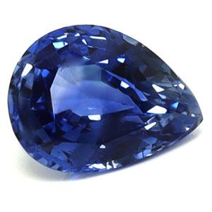 Szafir 1,11 ct, niebieski, szlif gruszka