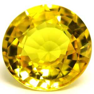 Szafir 1,52 ct, żółty, szlif okrągły