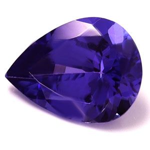 Tanzanit 1,83 ct, niebieski, szlif gruszka