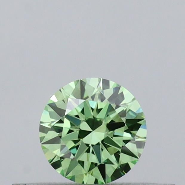 0.21 CT Fancy Vivid Green ROUND