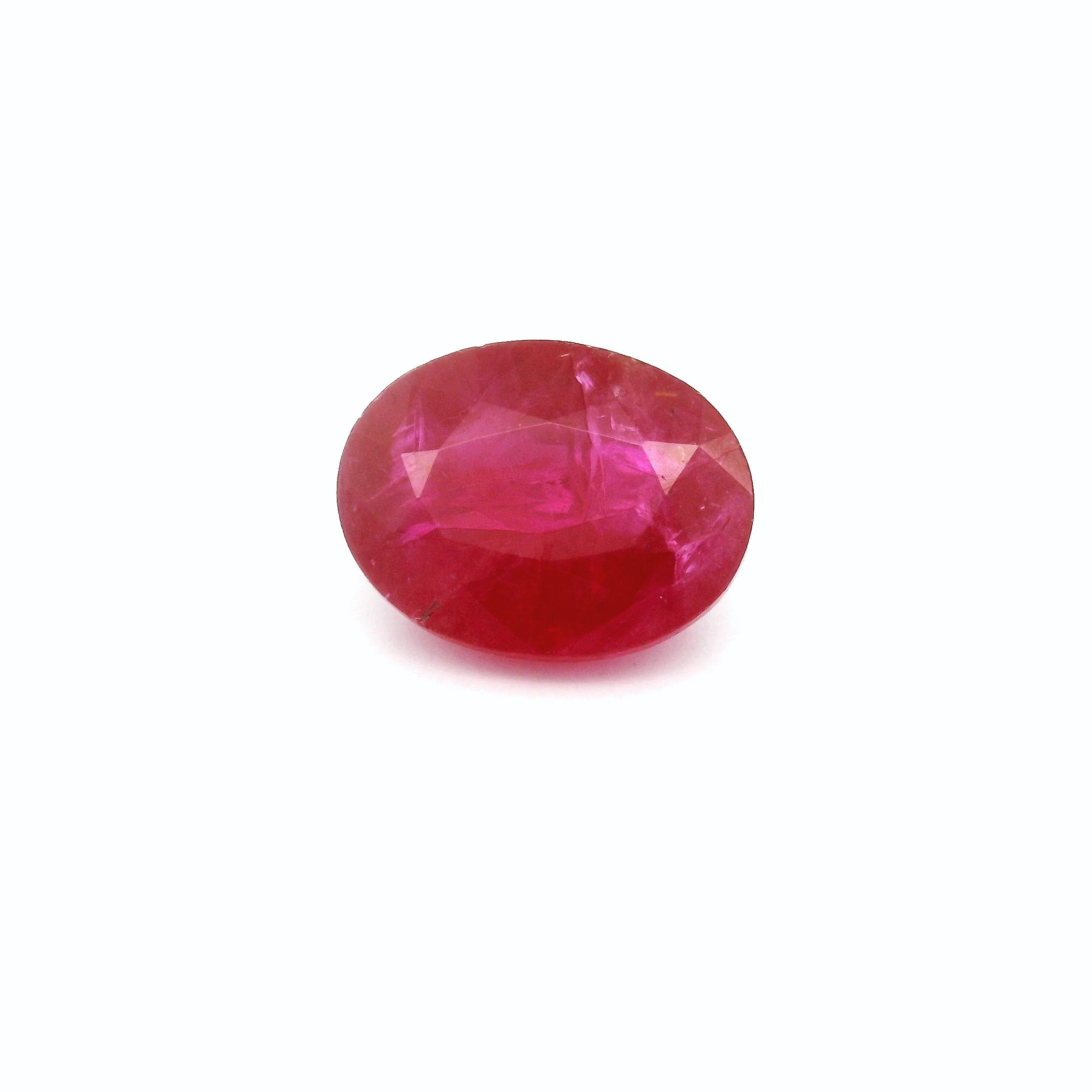 Rubin 2,65 ct, czerwony, szlif owalny