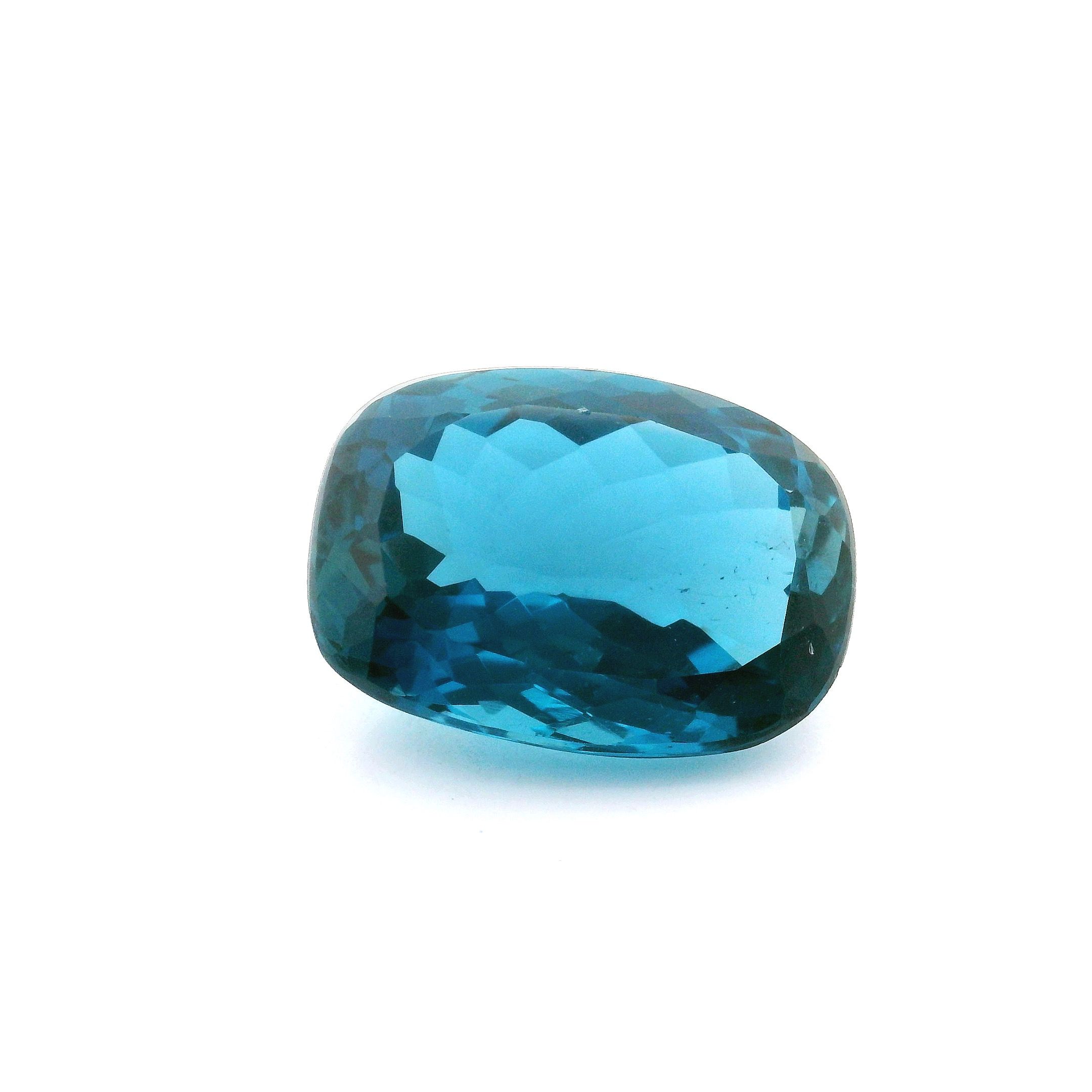 Topaz 16,88 ct, niebieski, szlif cushion