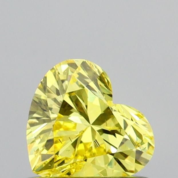 0.53 CT Fancy Vivid Yellow HEART