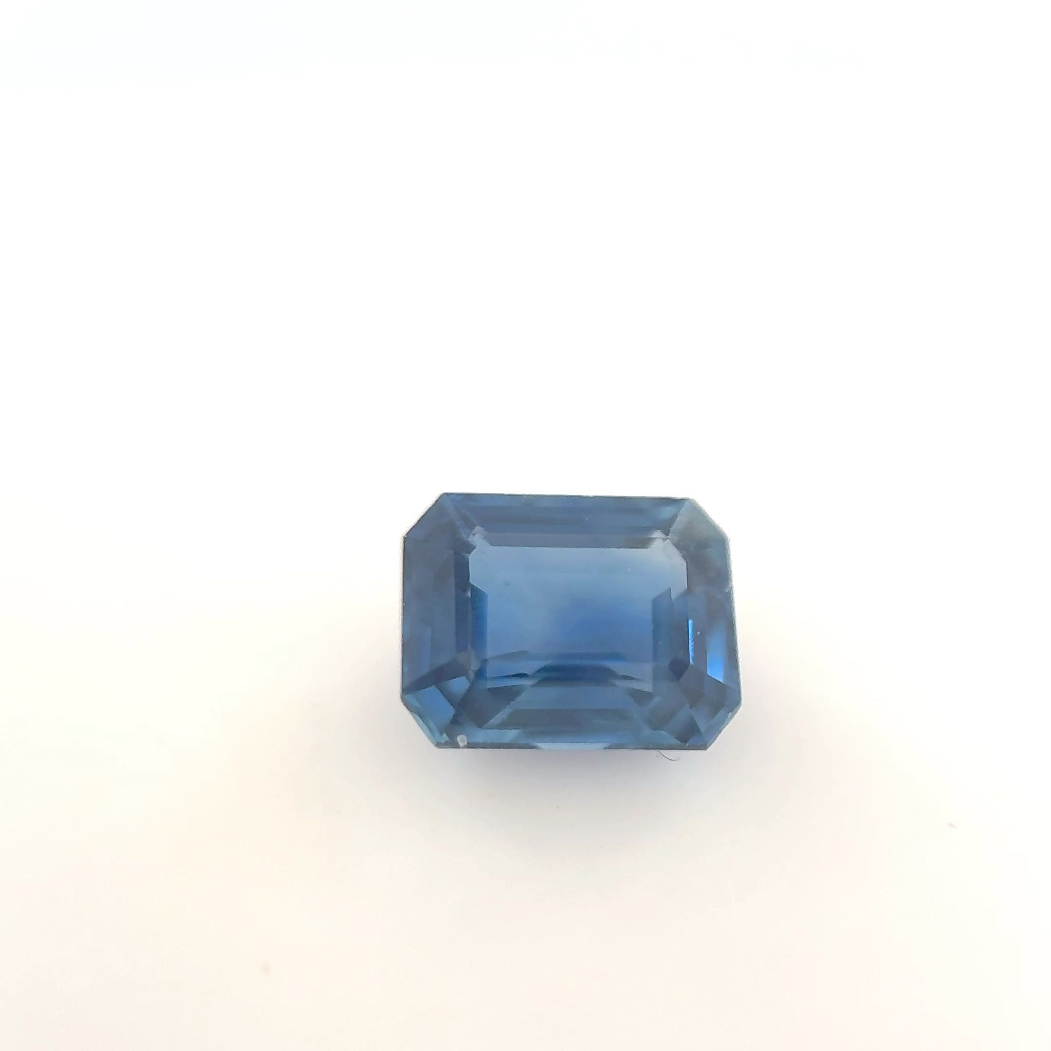 Szafir 1,11 ct, niebieski, szlif szmaragdowy