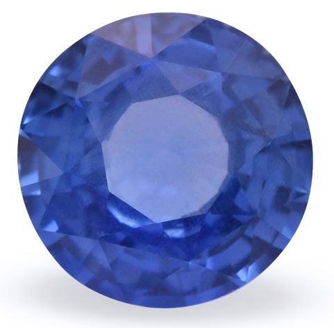 Szafir 2,06 ct, niebieski, szlif okrągły