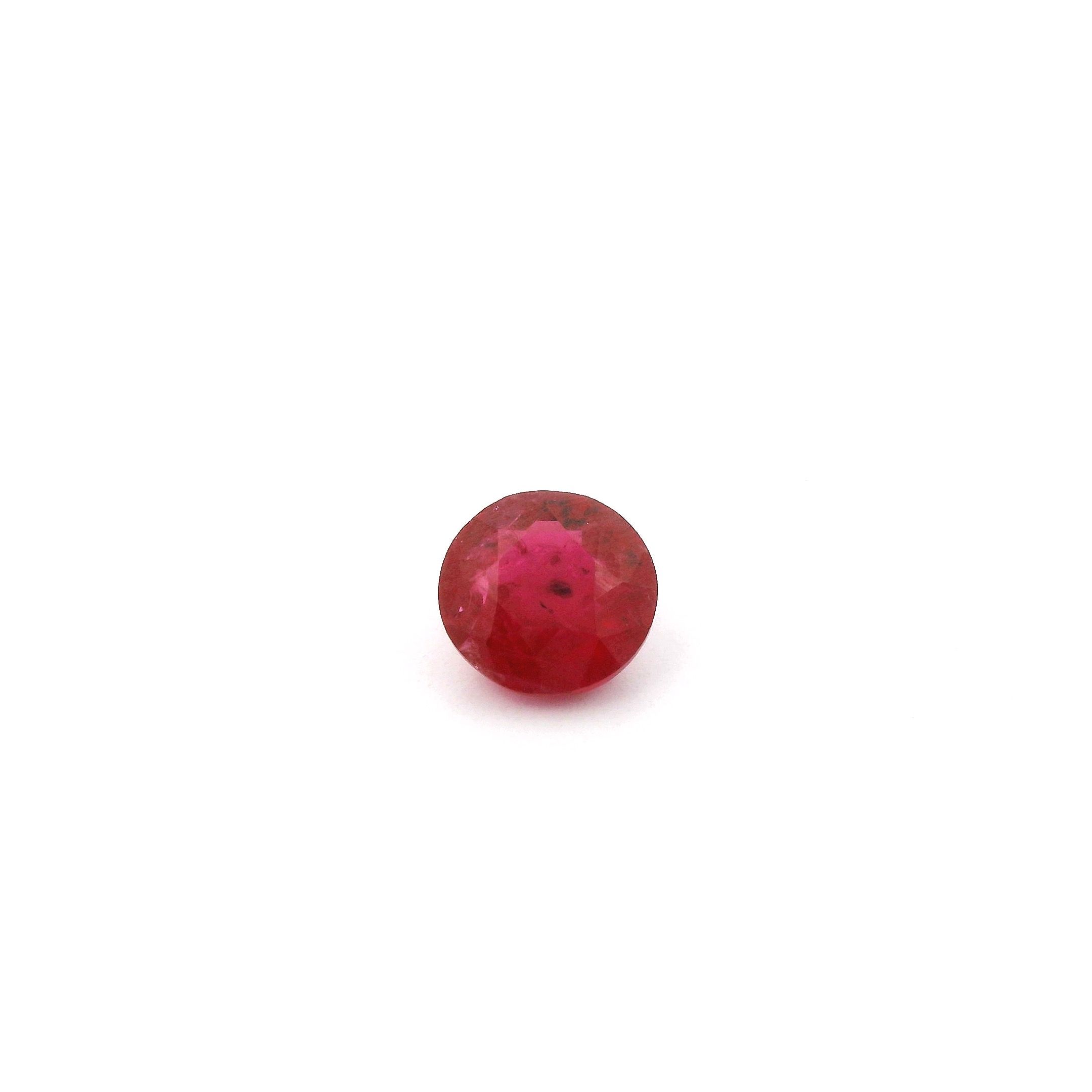 RUBY FACETED 0.65ct RED Intense MI MOZAMBIQUE HEATED