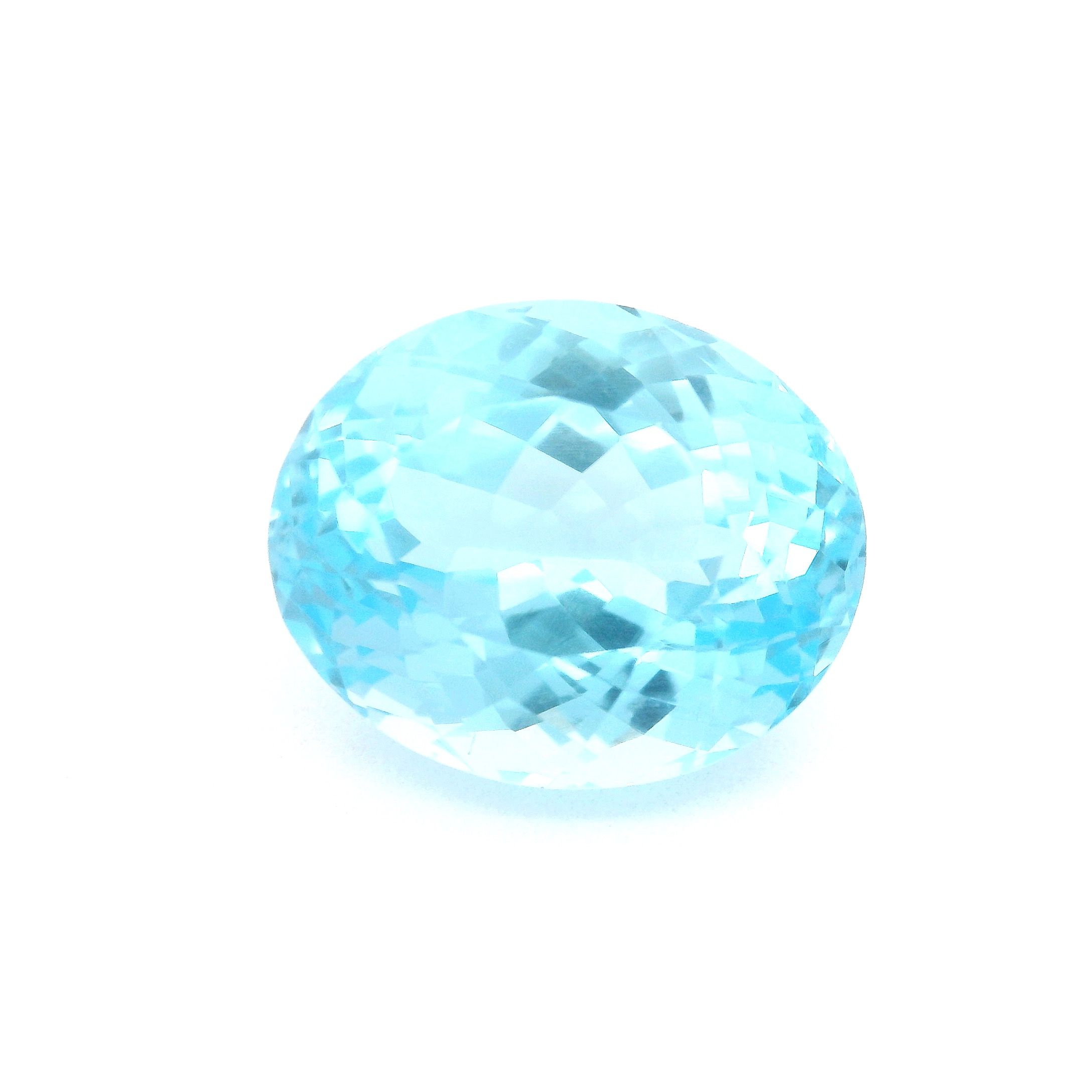 Topaz 8,85 ct, niebieski, szlif owalny