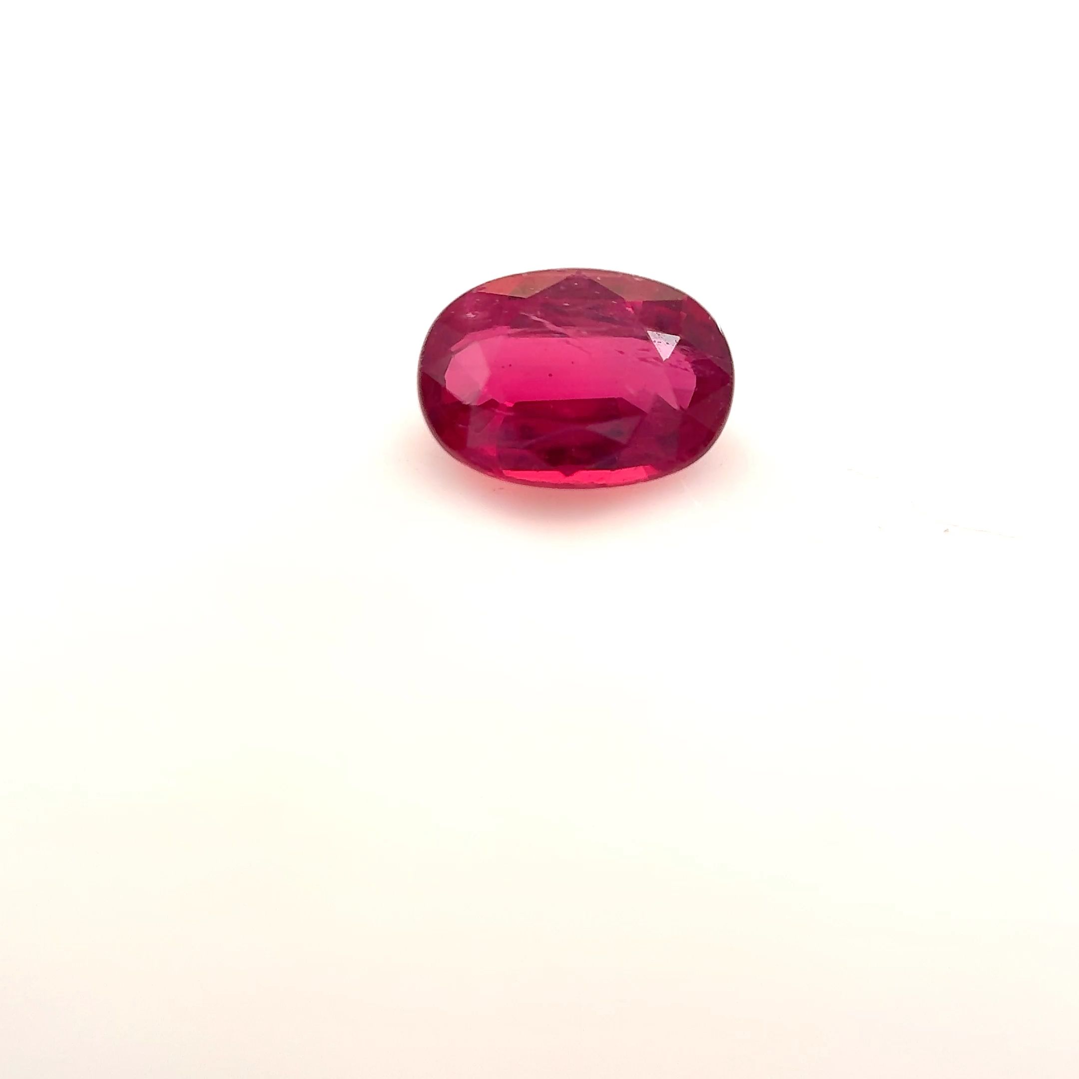 RUBY FACETED 0.5ct RED Vivid medium EC THAILAND HEATED