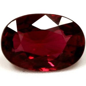 Rubin 1,00 ct, czerwony, szlif owalny