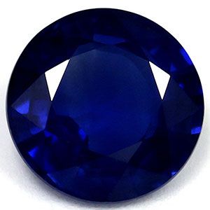 SAPPHIRE FACETED 1.2ct BLUE Deep Blue SI THAILAND HEATED