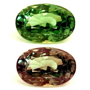 Aleksandryt 1,31 ct, zielony, szlif owalny