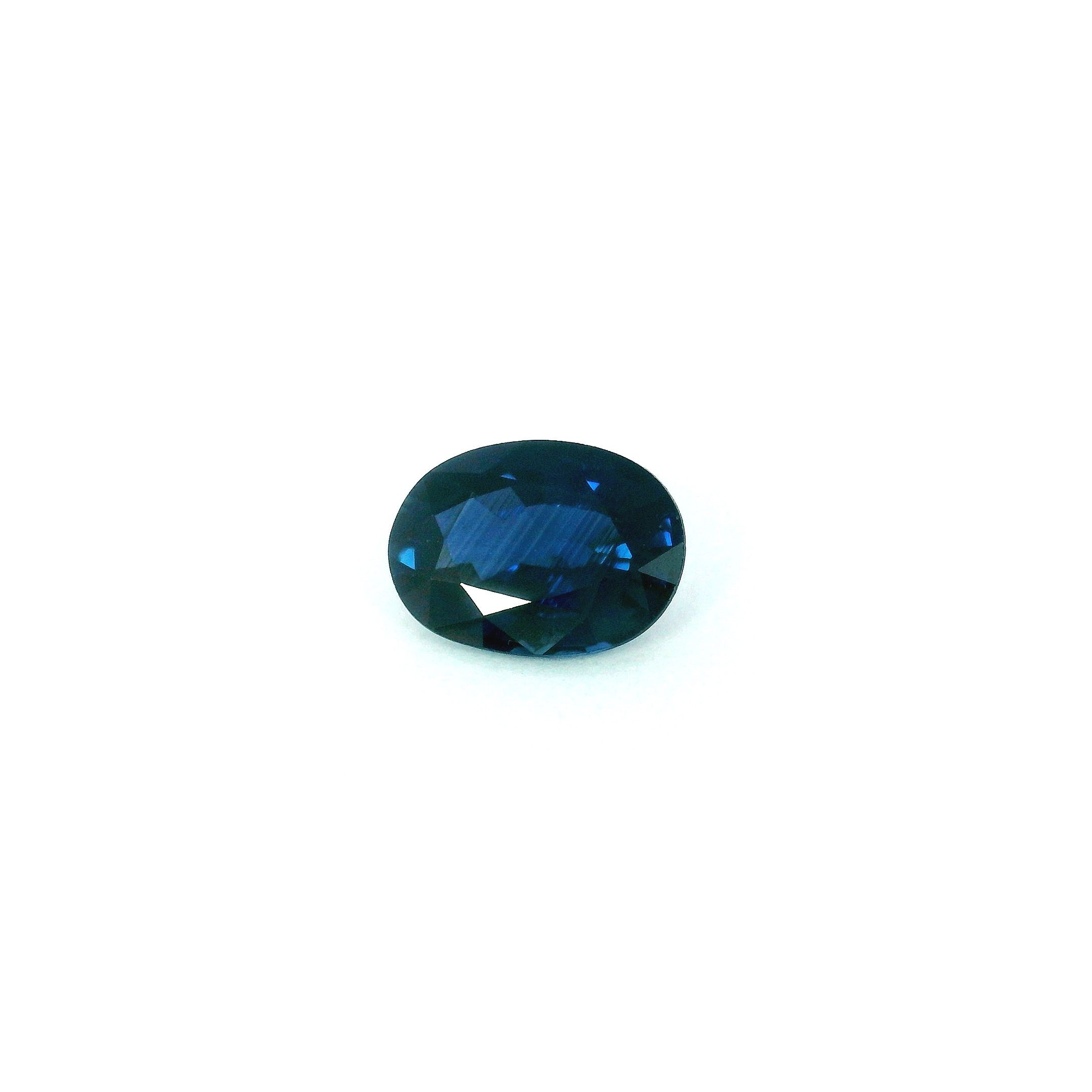 Szafir 1,38 ct, niebieski, szlif owalny