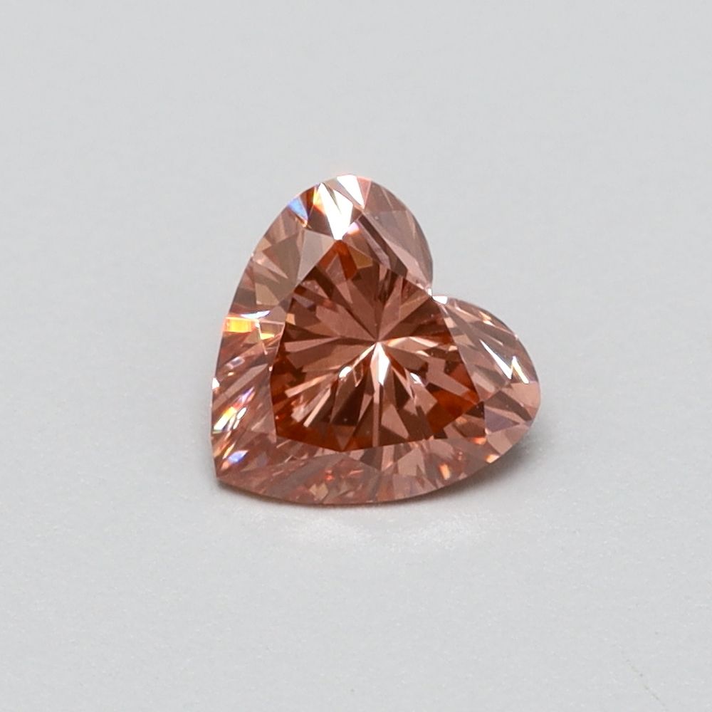 0.18 CT Fancy Vivid Brownish Pink HEART