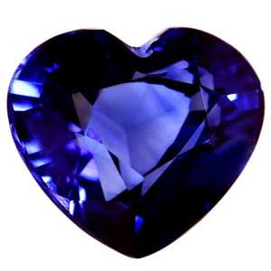 Szafir 1,12 ct, niebieski, szlif serce
