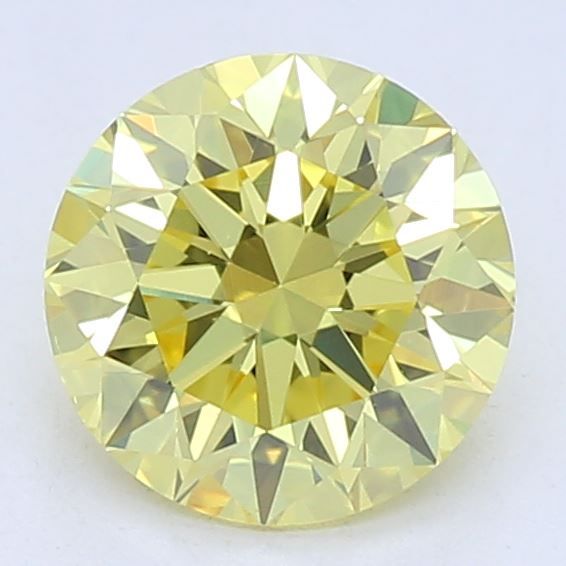 0.62 CT Fancy Vivid Yellow ROUND