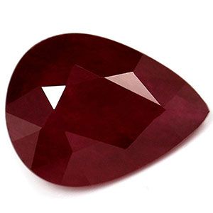 Rubin 2,38 ct, czerwony, szlif gruszka
