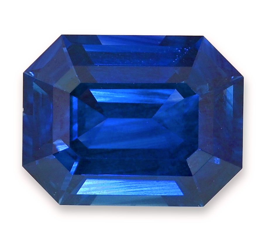 Szafir 2,64 ct, niebieski, szlif szmaragdowy