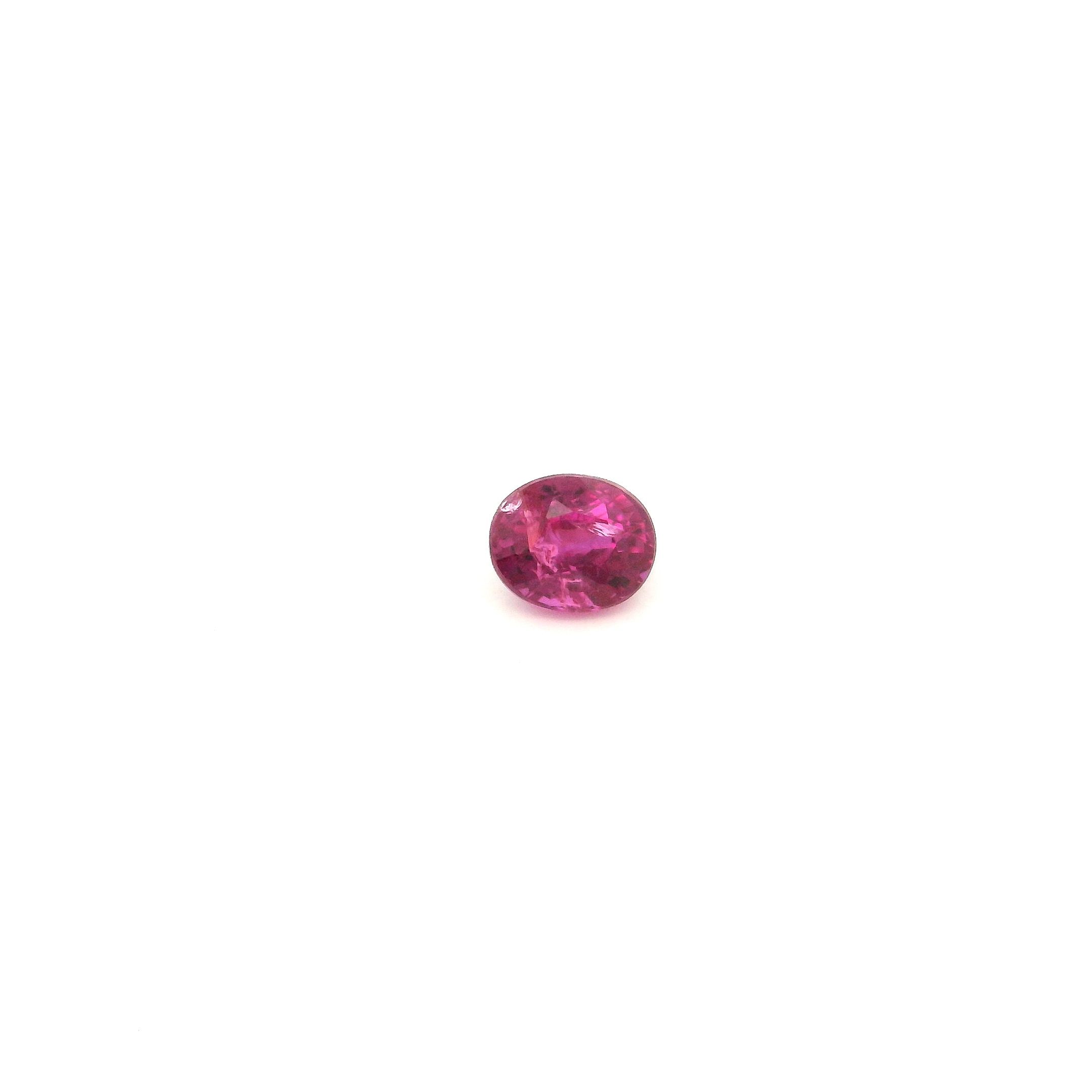 RUBY FACETED 0.41ct RED Medium Intense SI MOZAMBIQUE NONE