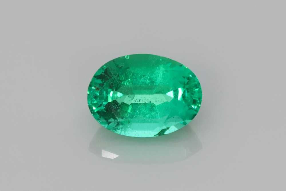 EMERALD Oval 0.74ct GREEN SI FACETED