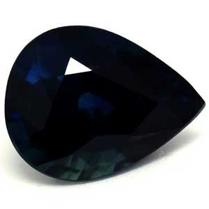 Szafir 1,34 ct, niebieski, szlif gruszka