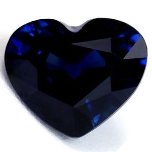 Szafir 1,07 ct, niebieski, szlif serce