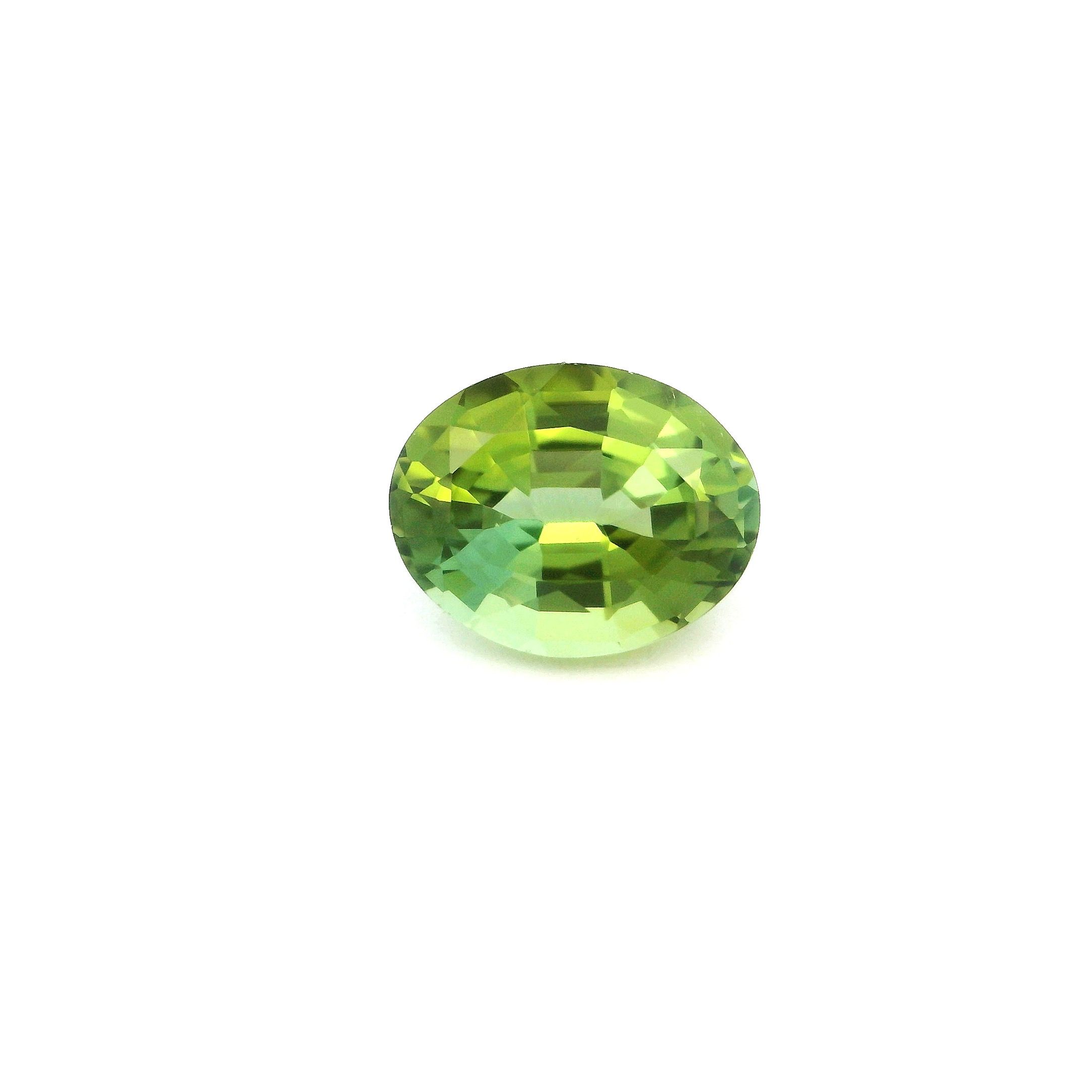 Turmalin 2,44 ct, zielony, szlif owalny