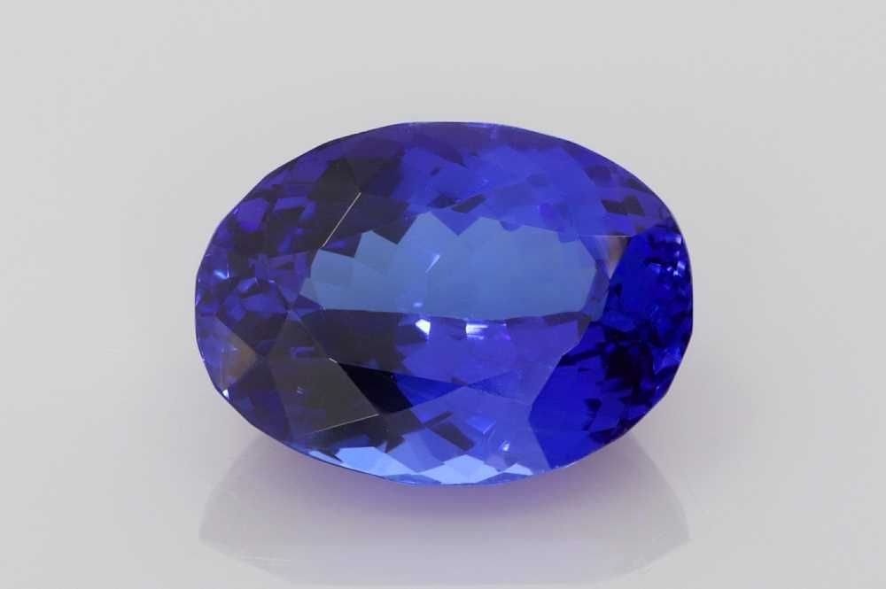 Tanzanit 10,70 ct, niebieski, szlif owalny