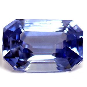 Szafir 1,06 ct, niebieski, szlif szmaragdowy