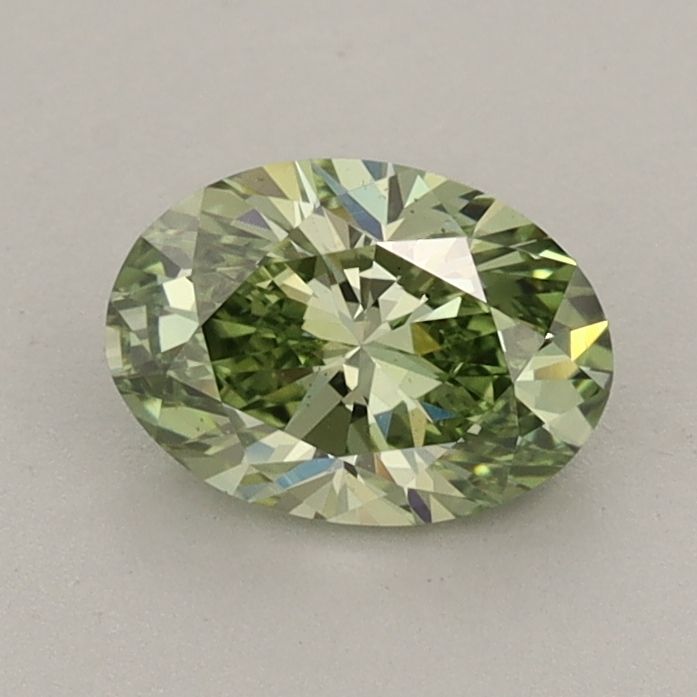 0.84 CT Fancy Vivid Green OVAL
