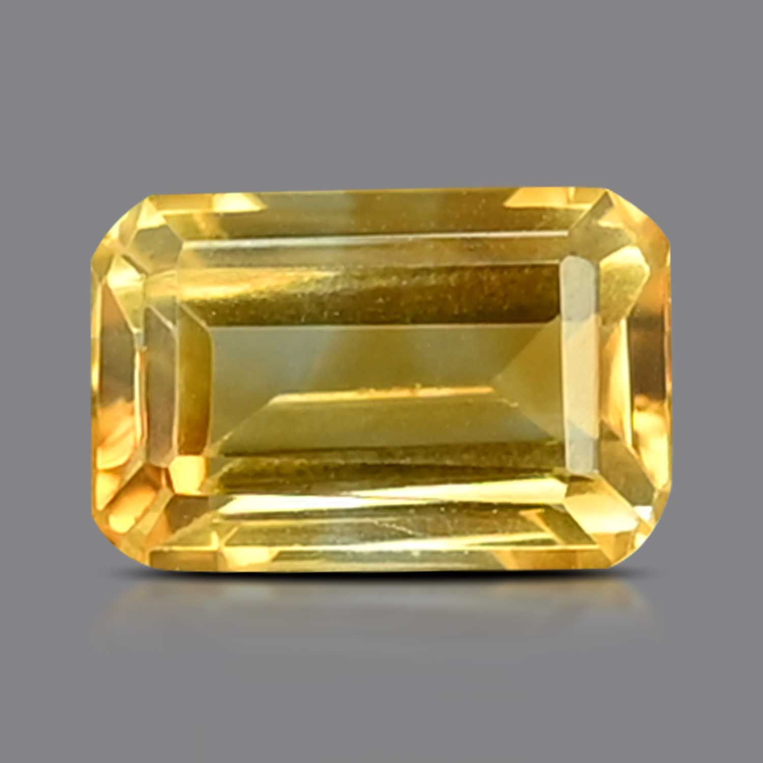 CITRINE FACETED 4.44ct YELLOW EC BRAZIL NONE