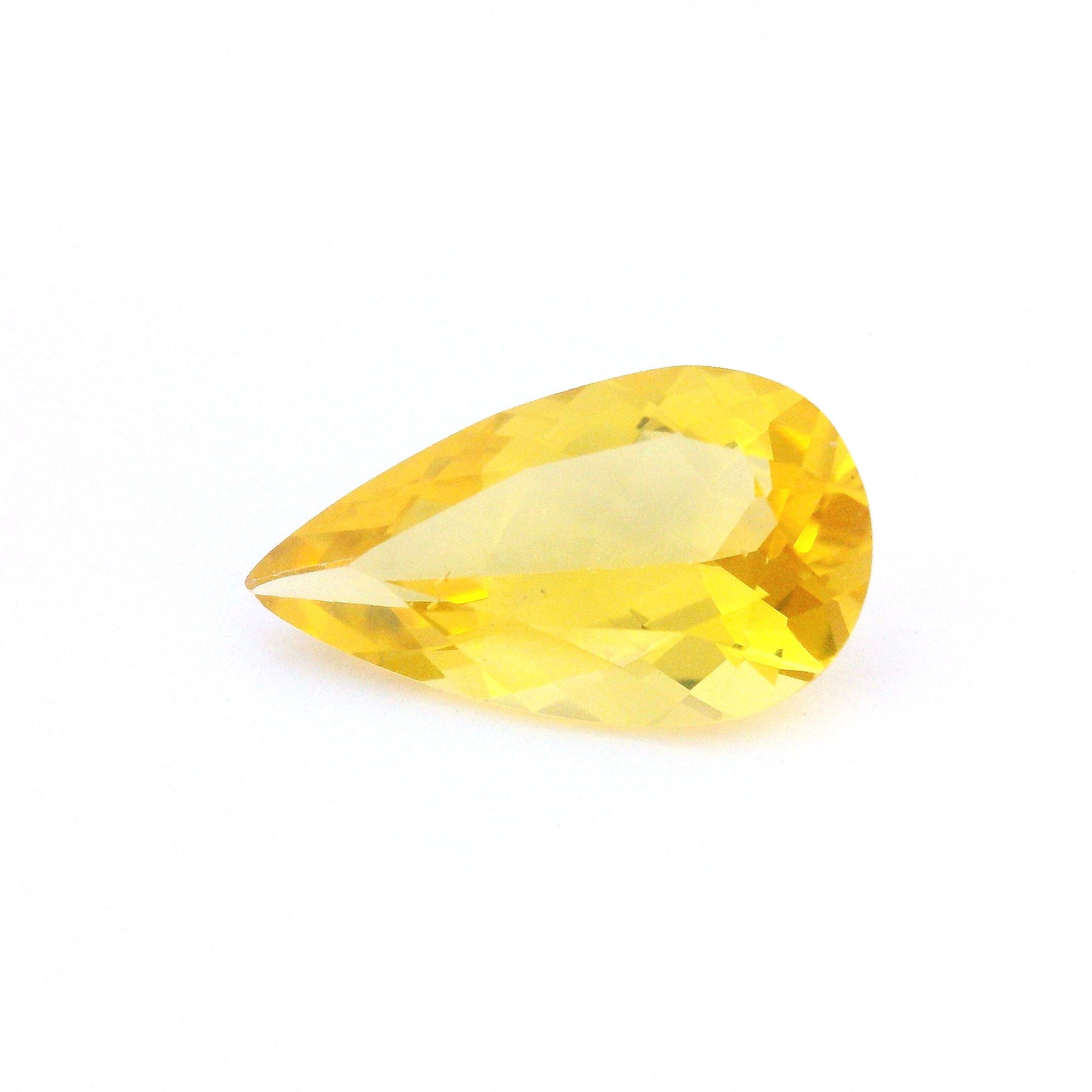 Heliodor 2,73 ct, żółty, szlif gruszka