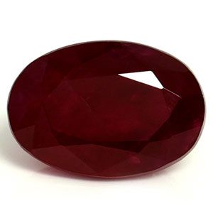 Rubin 1,55 ct, czerwony, szlif owalny