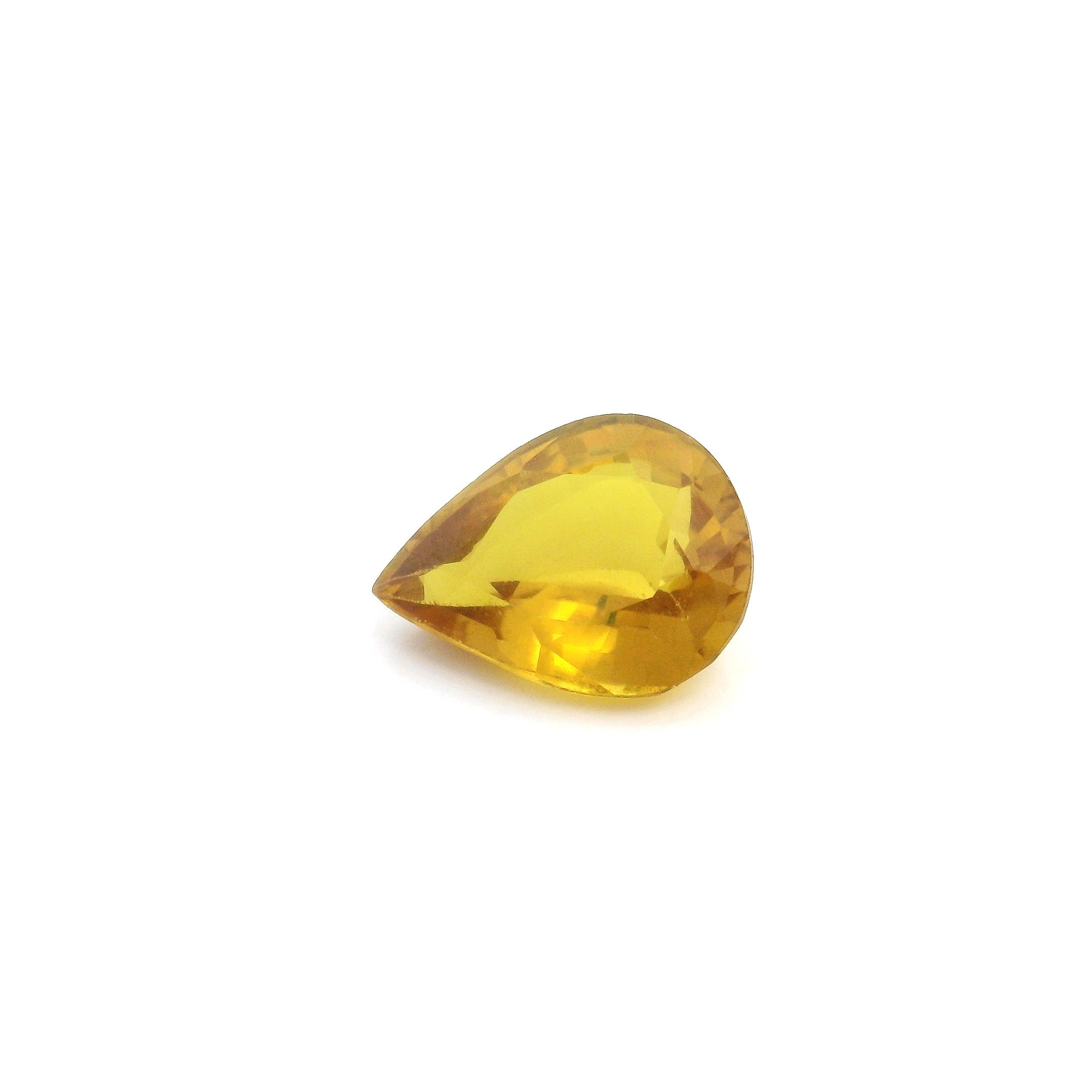 Szafir 1,82 ct, żółty, szlif gruszka