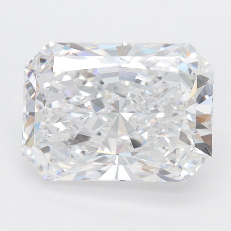 3.08-carat radiant diamond with D color, null cut, and VVS1 clarity.