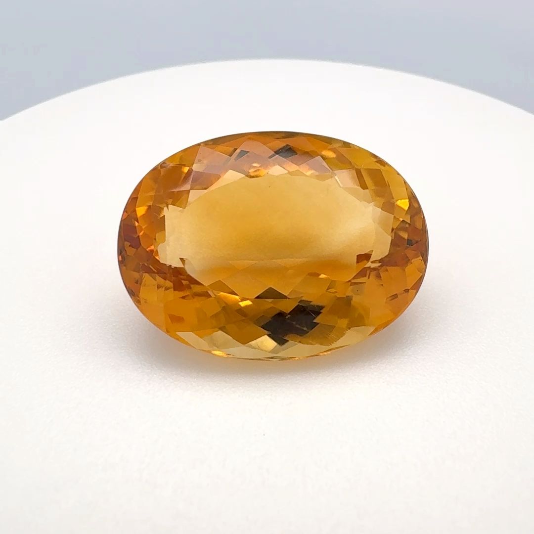 CITRINE FACETED 15.5ct ORANGE Golden Orange EC BRAZIL NONE