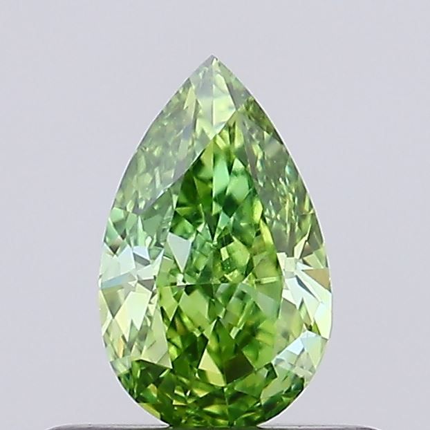 0.44 CT Fancy Vivid Green PEAR