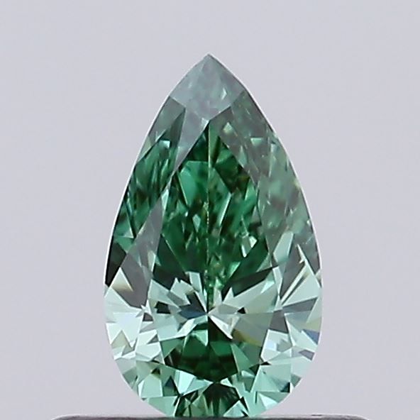 0.35 CT Fancy Vivid Green PEAR