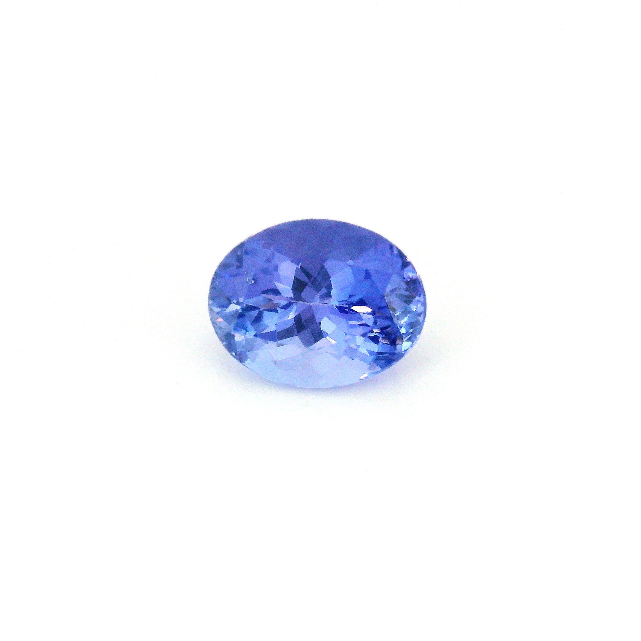 Tanzanit 1,78 ct, niebieski, szlif owalny