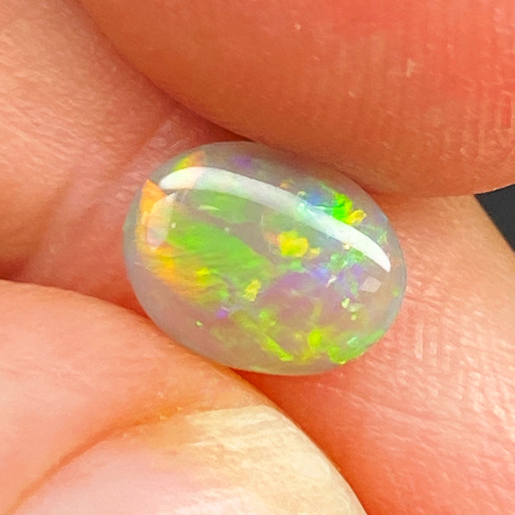 OPAL FACETED 0.91ct BLACK Semi-Black EC AUSTRALIA NONE