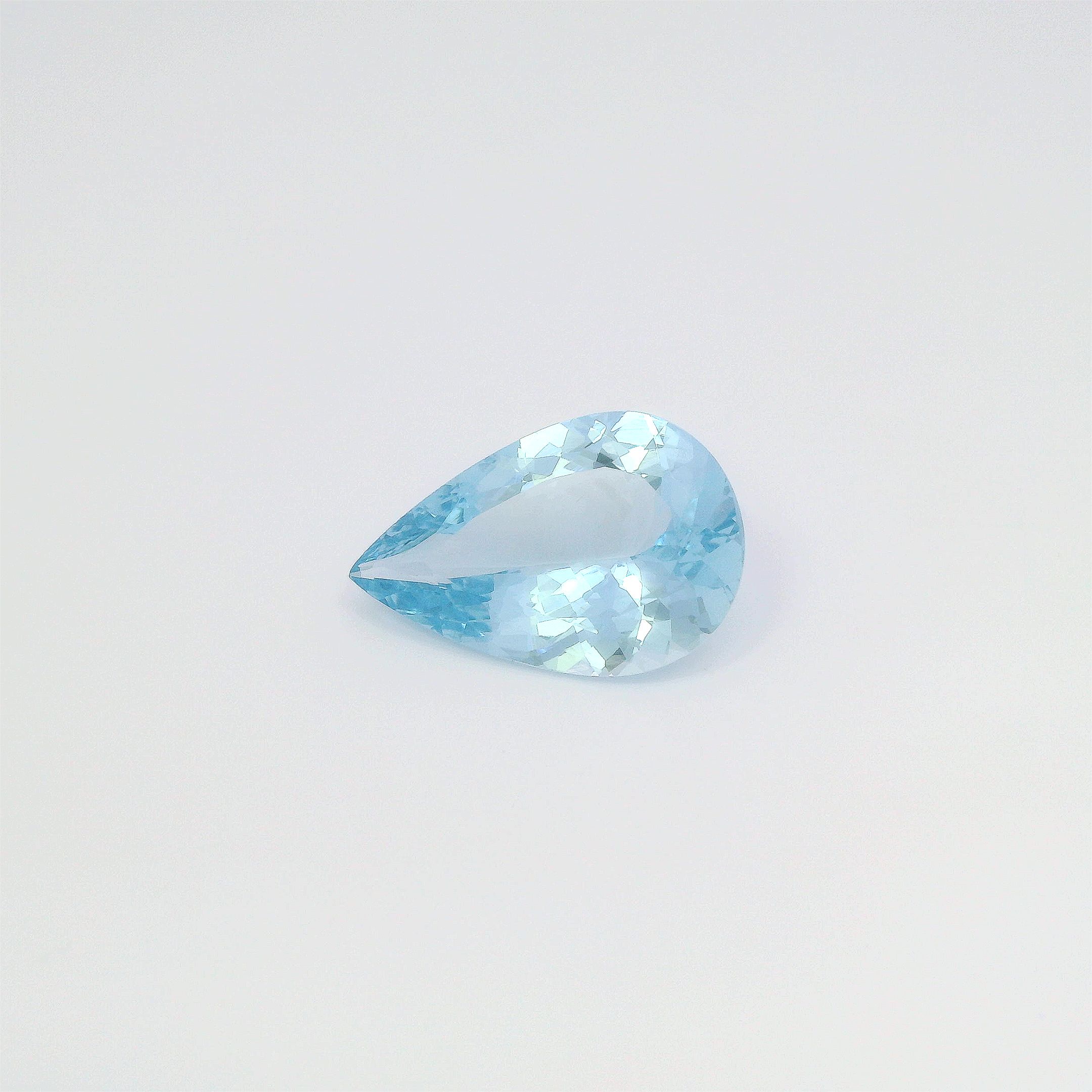 7.06 ct Pear aquamarine