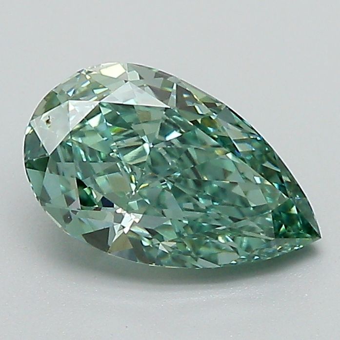 1.24 CT Fancy Vivid Green PEAR