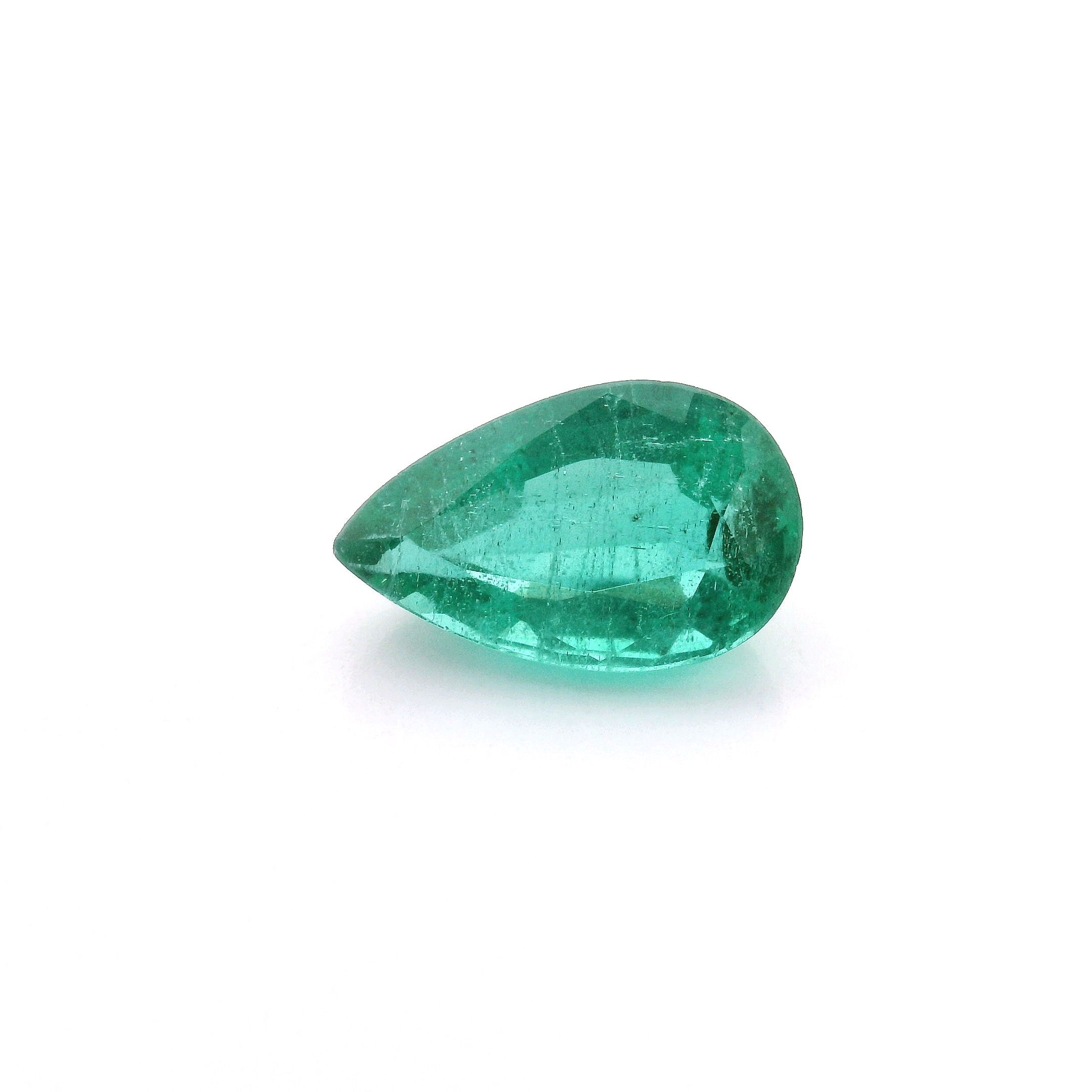 Szmaragd 1,87 ct, zielony, szlif gruszka