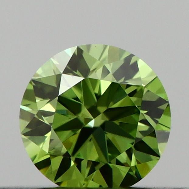0.21 CT Fancy Vivid Green ROUND