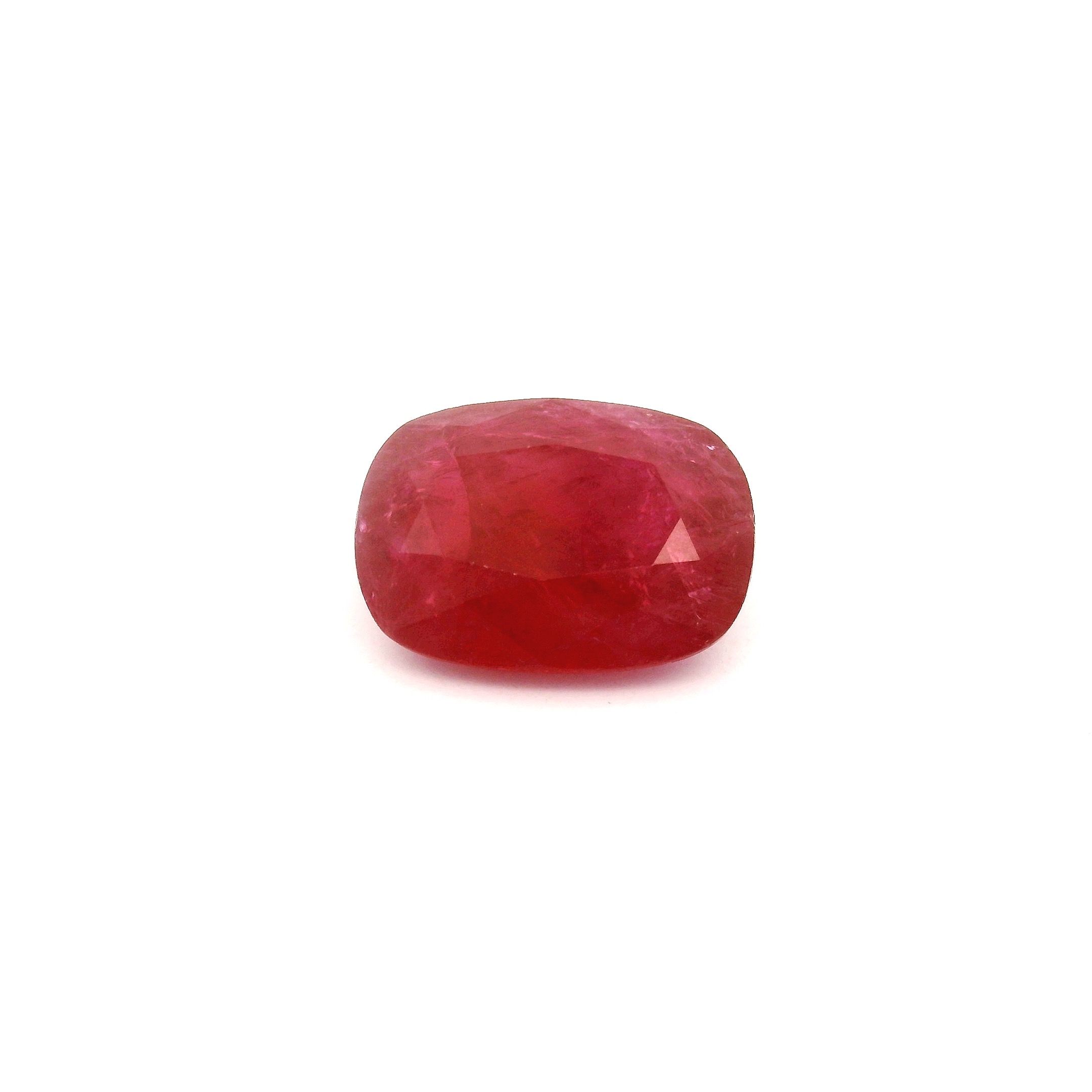 Rubin 2,31 ct, czerwony, szlif cushion