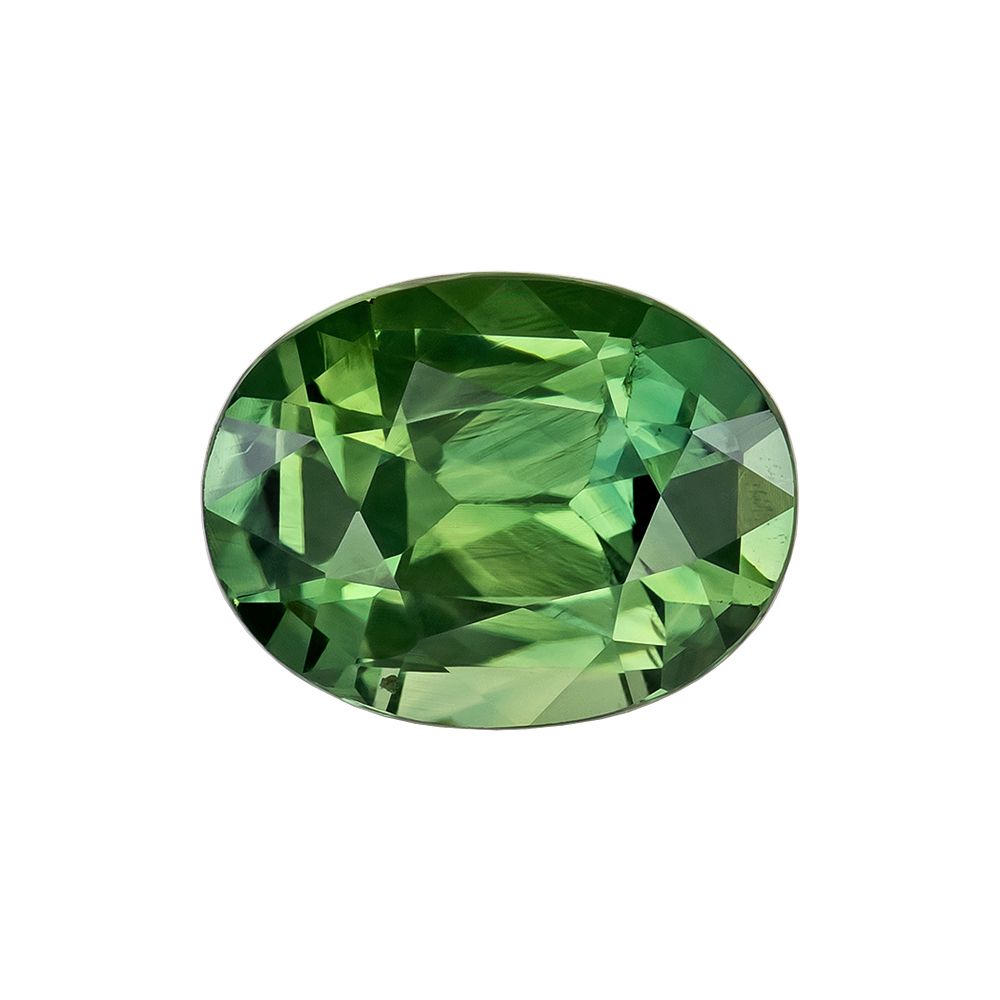 SAPPHIRE FACETED 1.36ct GREEN SI MADAGASCAR HEATED