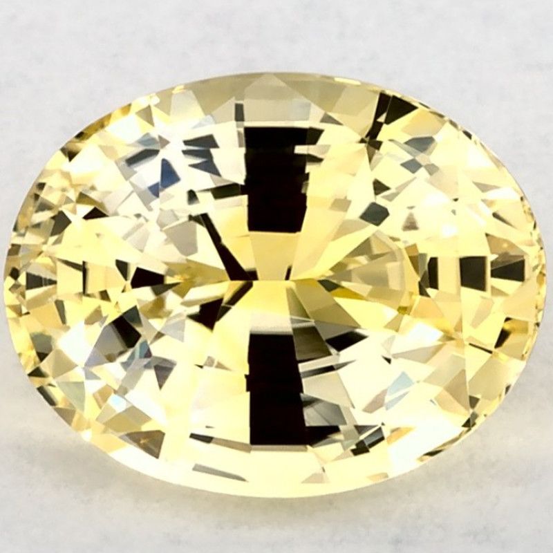 Szafir 3,04 ct, żółty, szlif owalny
