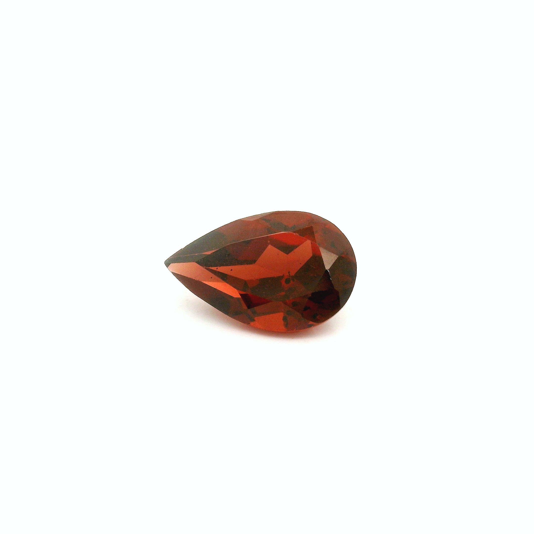 Granat 1,13 ct, czerwony, szlif gruszka